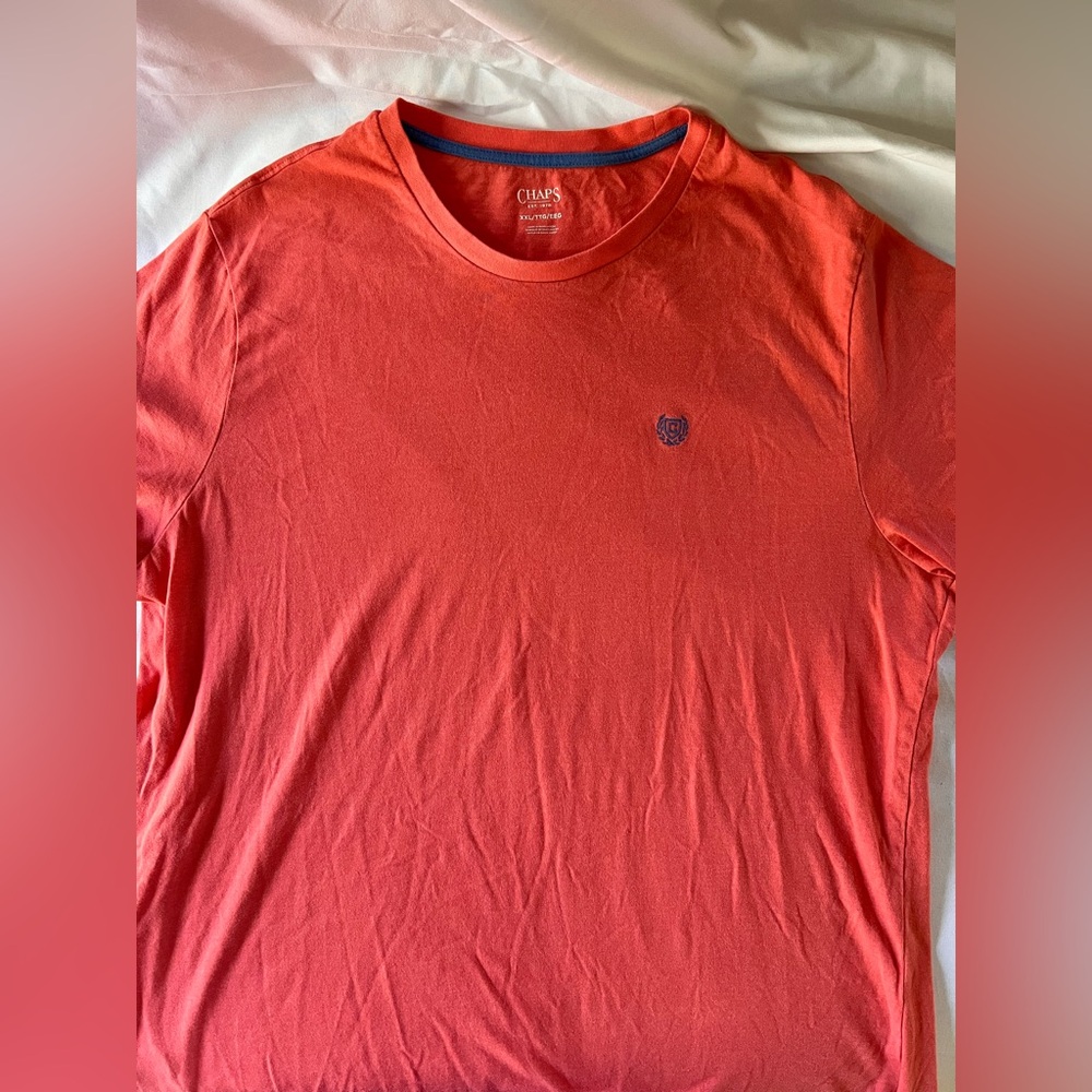 Chaps Men's Orange T-Shirt w embroidered logo
Casual summer big tall athleisure